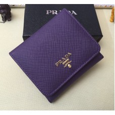 Prada 1M0176 Peněženky Saffiano Leather v fialové barvě