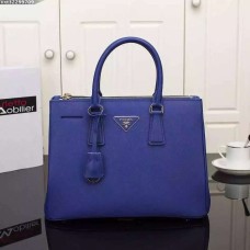 Kabelka Prada Galleria 2274 saffiano kůže 33cm modrá