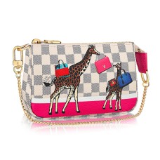 Louis Vuitton Mini Pochette Příslušenství N62200 Damier Azur Canvas