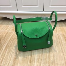 Hermes Lindy 30cm kabelka zelená stříbrná