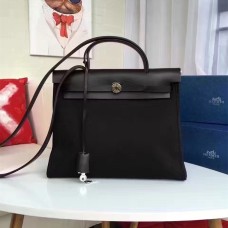 Hermes Herbag 31cm černá plátěná taška