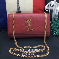 Nová kabelka YSL Chain Bag 24cm Caviar Leather Red
