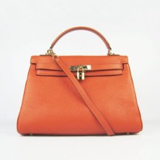 Hermes Kelly 32cm Togo kůže 6108 oranžová zlatá