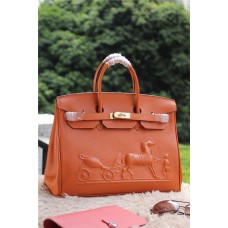 Hermes Birkin Horse Togo kožená taška oranžová 35cm