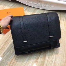 Hermes Steve pánská kožená crossbody taška černá