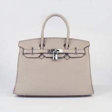 Hermes Birkin 30cm Togo kožené kabelky šedo-stříbrné