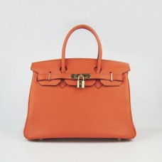 Hermes Birkin 30cm Togo kožené kabelky oranžovo-zlaté