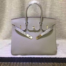 Hermes Birkin 30cm Togo kožené kabelky sloní šedá zlatá