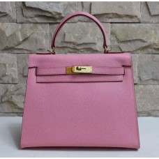 Hermes Kelly 28cm Epsom kožená kabelka růžové zlato