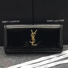 Kožená kabelka YSL Lakovaná kůže 27 cm černá