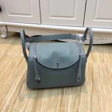 Hermes Lindy 30cm kabelka šedá modrá stříbrná