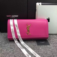 Kabelka YSL Saint Lauren 27cm z hladké kůže, růžová