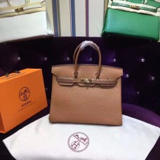 Hermes Birkin 30cm Togo kožené kabelky světle kávové zlato