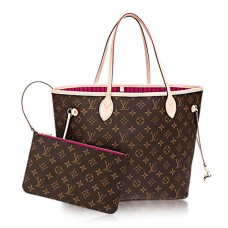 Louis Vuitton M41178 Neverfull MM ramenní taška s monogramem, plátěná