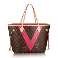 Louis Vuitton M41602 Neverfull MM ramenní taška s monogramem, plátěná