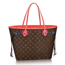 Louis Vuitton M41663 Neverfull MM Totem Taška přes rameno s monogramem, plátěný vzor