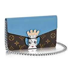 Louis Vuitton M60796 kmenová maska řetízková peněženka monogram plátno