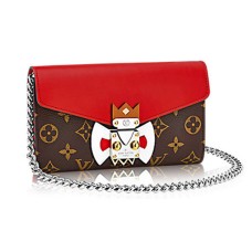 Louis Vuitton M60797 kmenová maska řetízková peněženka monogram plátno