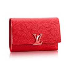 Louis Vuitton M62158 Capucines kompaktní peněženka Taurillon kůže