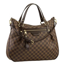 Louis Vuitton N41131 Evora MM taška přes rameno Damier Ebene Canvas