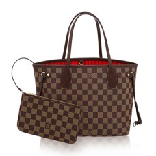 Louis Vuitton N41359 Neverfull PM taška přes rameno Damier Ebene Canvas