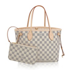 Louis Vuitton N41362 Neverfull PM Kabelka přes rameno Damier Azur Canvas
