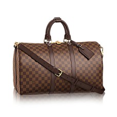 Louis Vuitton M41418 Keepall Bandouliere 45 Duffel Bag Damier Ebene Canvas