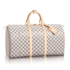 Louis Vuitton N41430 Keepall 50 cestovní taška Damier Azur Canvas
