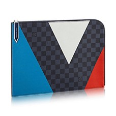 Kobaltové plátno Louis Vuitton N41594 Pochette Jour GM Regatta Damier