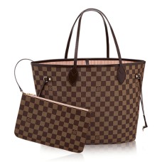 Louis Vuitton N41603 Neverfull MM taška přes rameno Damier Ebene Canvas