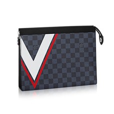 Kobaltové plátno Louis Vuitton N64023 Pochette Voyage MM Damier
