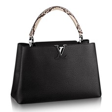 Louis Vuitton N91659 Capucines MM Tote Bag Taurillon kůže
