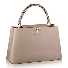 Louis Vuitton N91711 Capucines MM Tote Bag Taurillon kůže